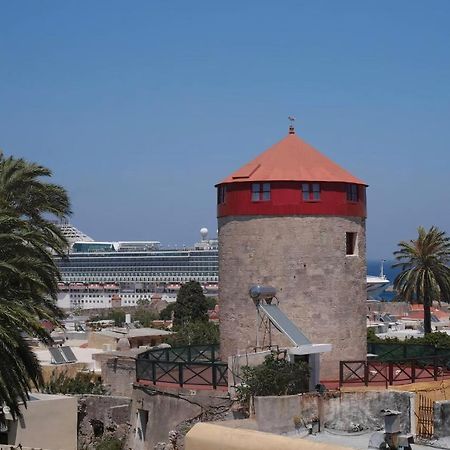 A Medieval Windmill Tower With Magnificent View Rhodes City Exteriör bild