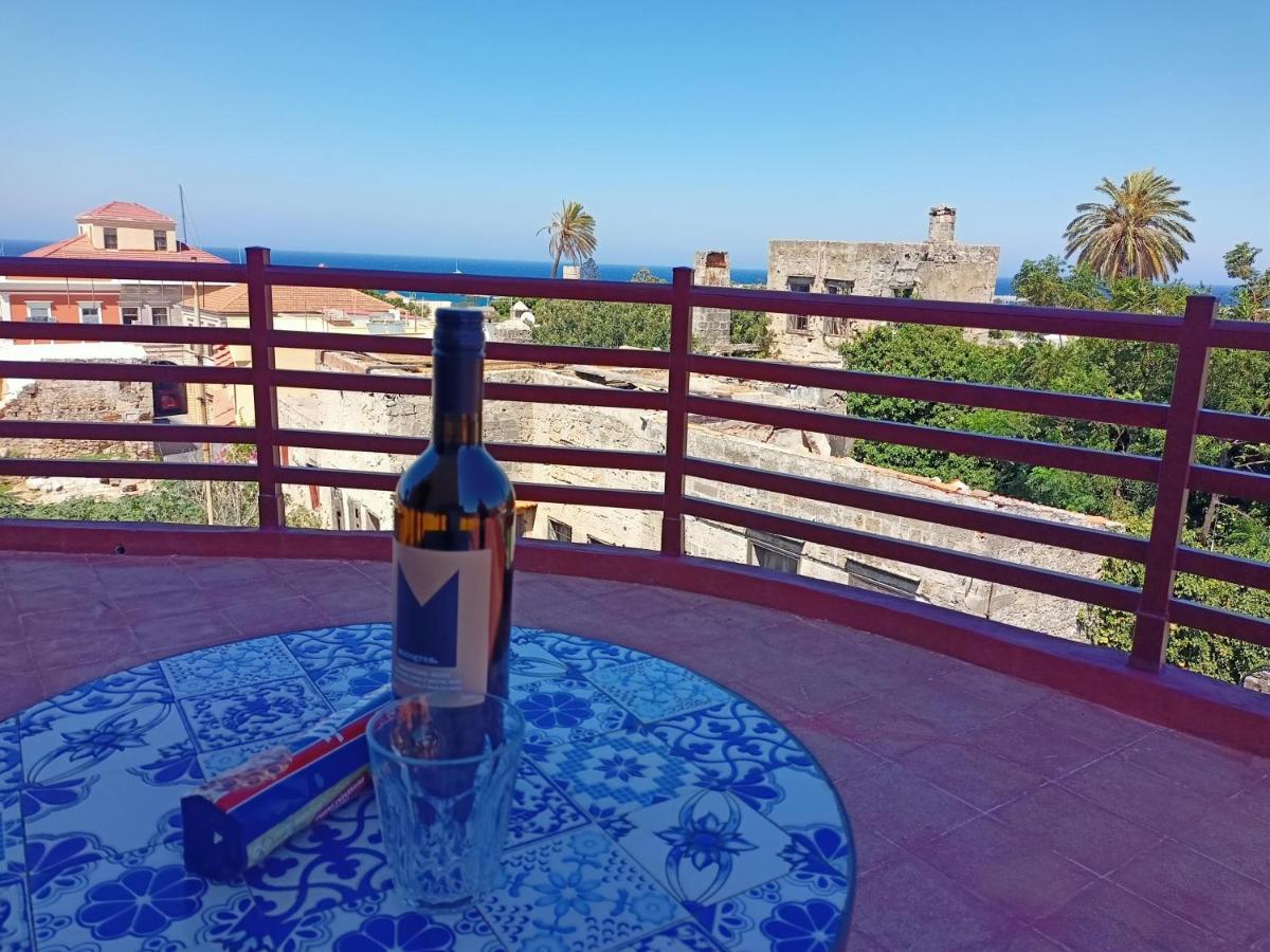A Medieval Windmill Tower With Magnificent View Rhodes City Exteriör bild