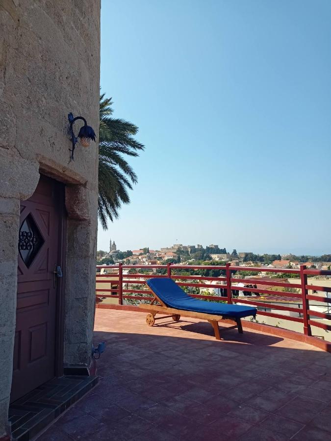 A Medieval Windmill Tower With Magnificent View Rhodes City Exteriör bild